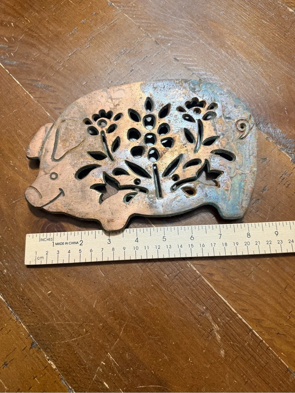 Himark Pig Metal Wall Accent Trivet Copper